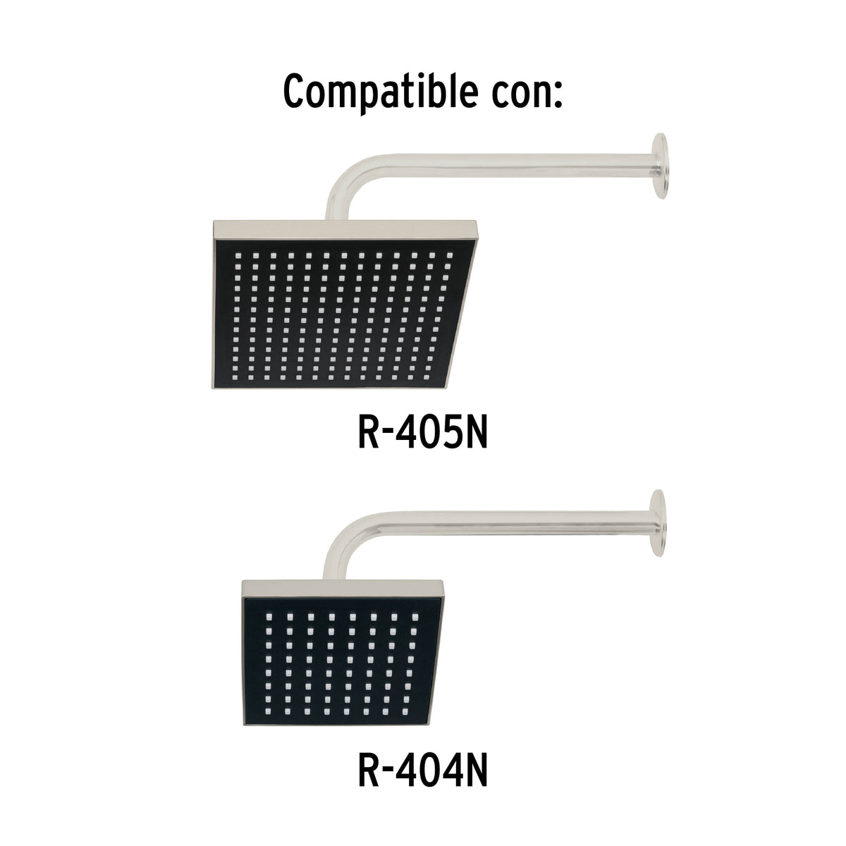 Brazo recto con chapeton para regadera 30 cm satin FOSET