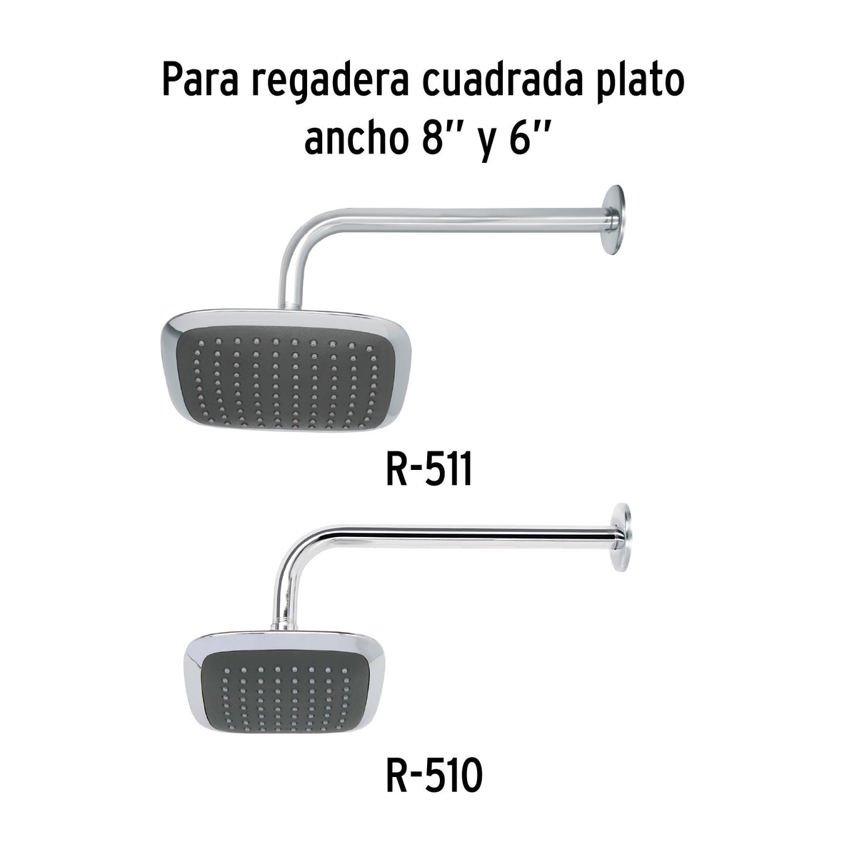 Brazo recto con chapeton para regadera 30 cm cromo FOSET