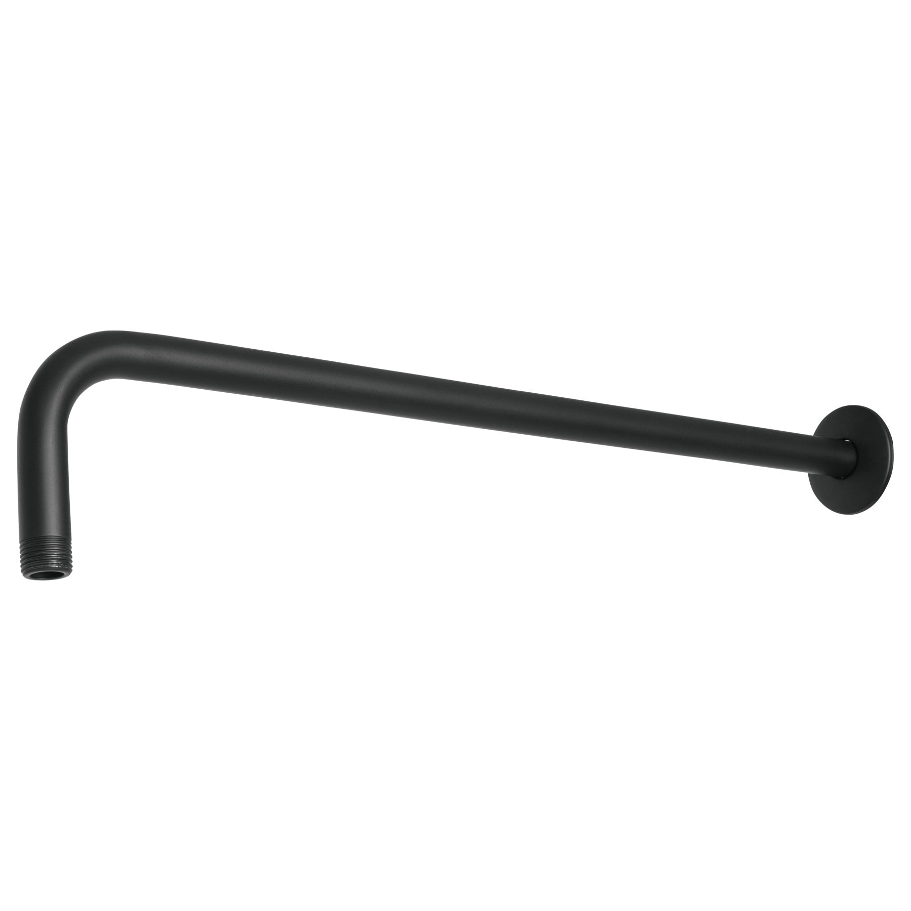 Brazo recto 50 cm con chapeton para regadera negro mate