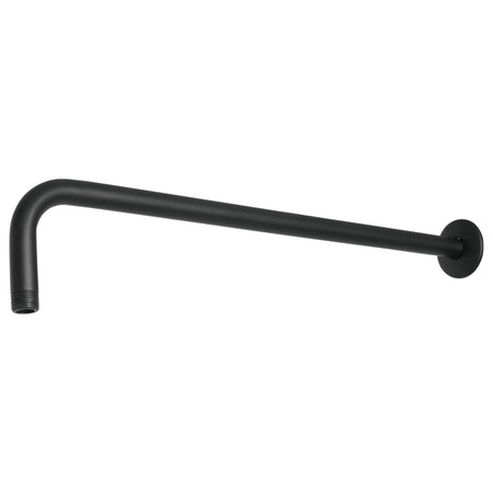 Brazo recto 50 cm con chapeton para regadera negro mate