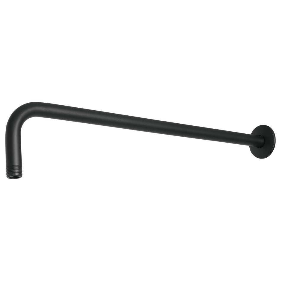 Brazo recto 50 cm con chapeton para regadera negro mate