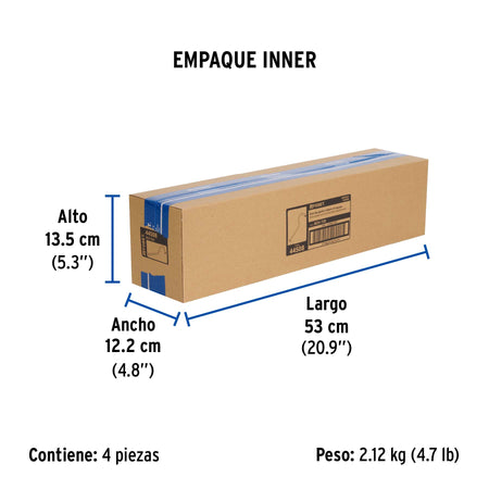 Brazo de 50 cm y chapeton tipo gancho para regadera AERO