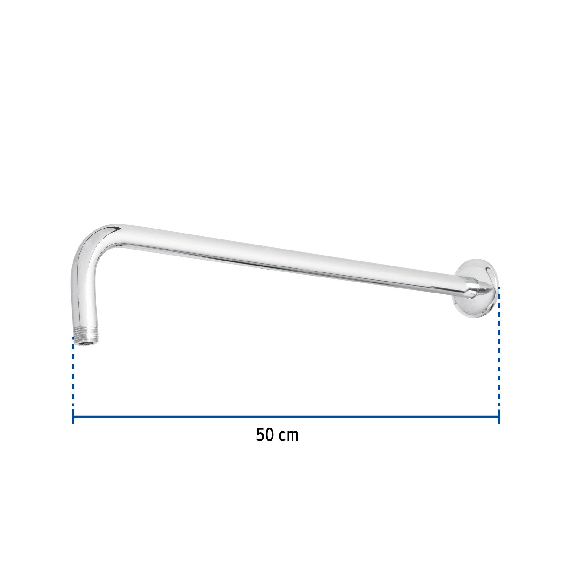 Brazo y chapeton para regadera 50 cm cromo RIVIERA