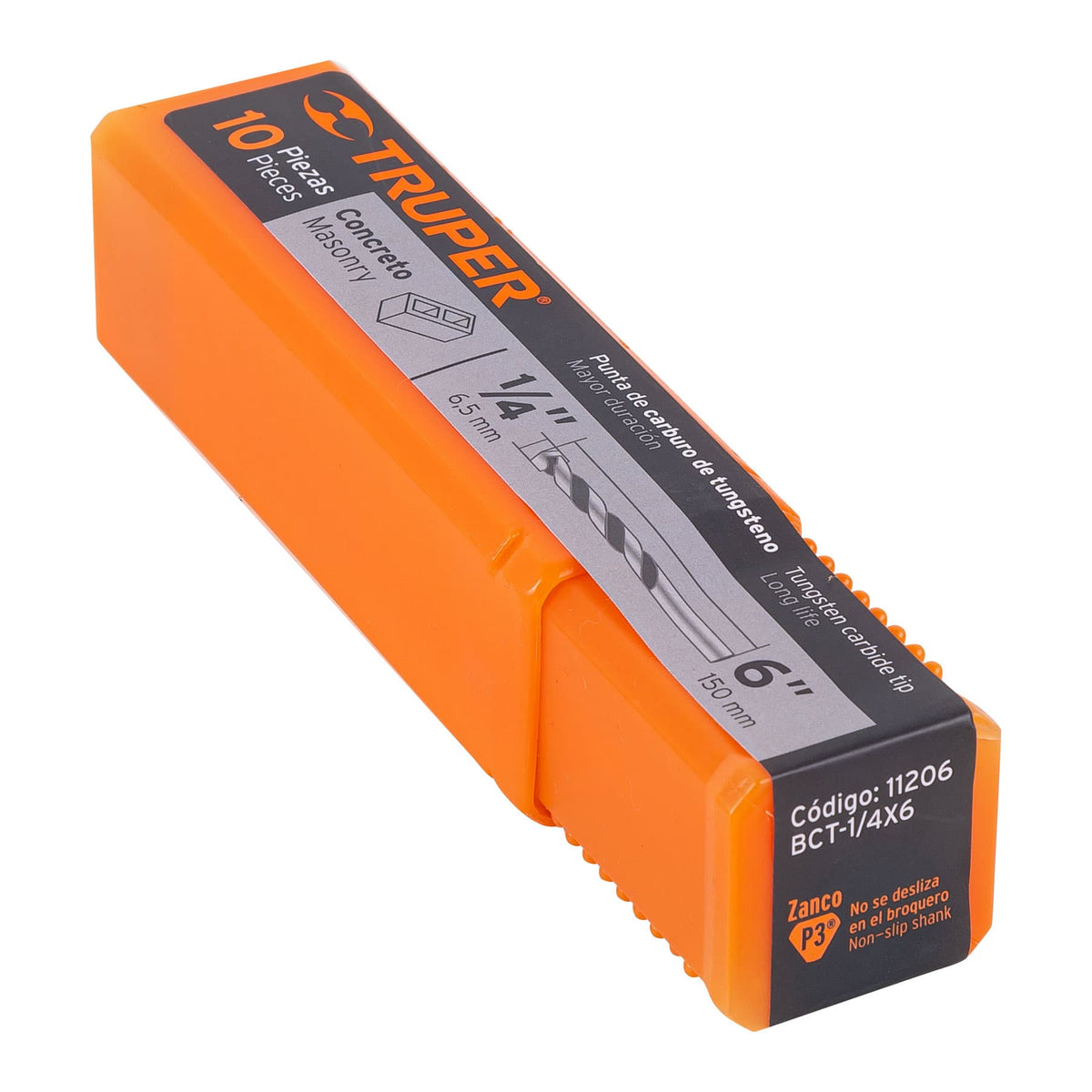 Broca para concreto de 1/4 x Truper 6"