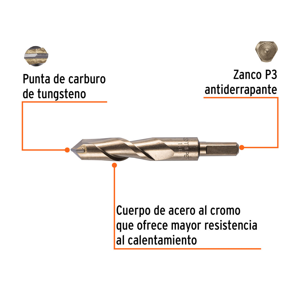 Broca para concreto de 1 x Truper 6"