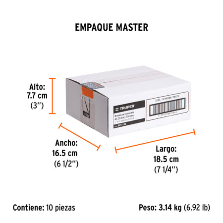Broca para concreto de 1 x Truper 6"