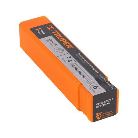 Broca para concreto de 3/4 x Truper 6"