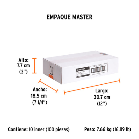 Broca para concreto de 5/16 x Truper 12"