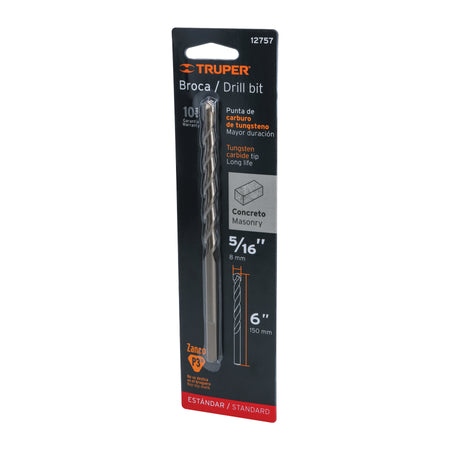 Broca para concreto de 5/16 x en blister TRUPER 6"