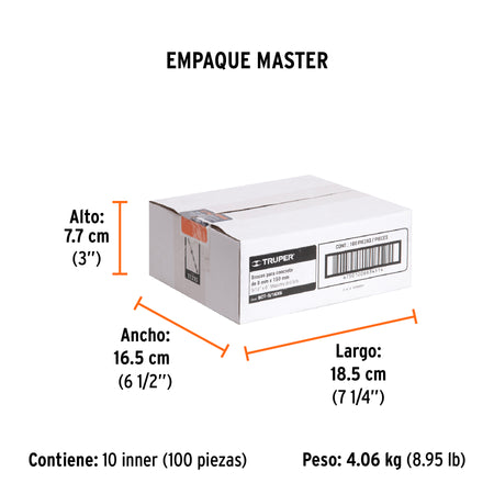 Broca para concreto de 5/16 x Truper 6"