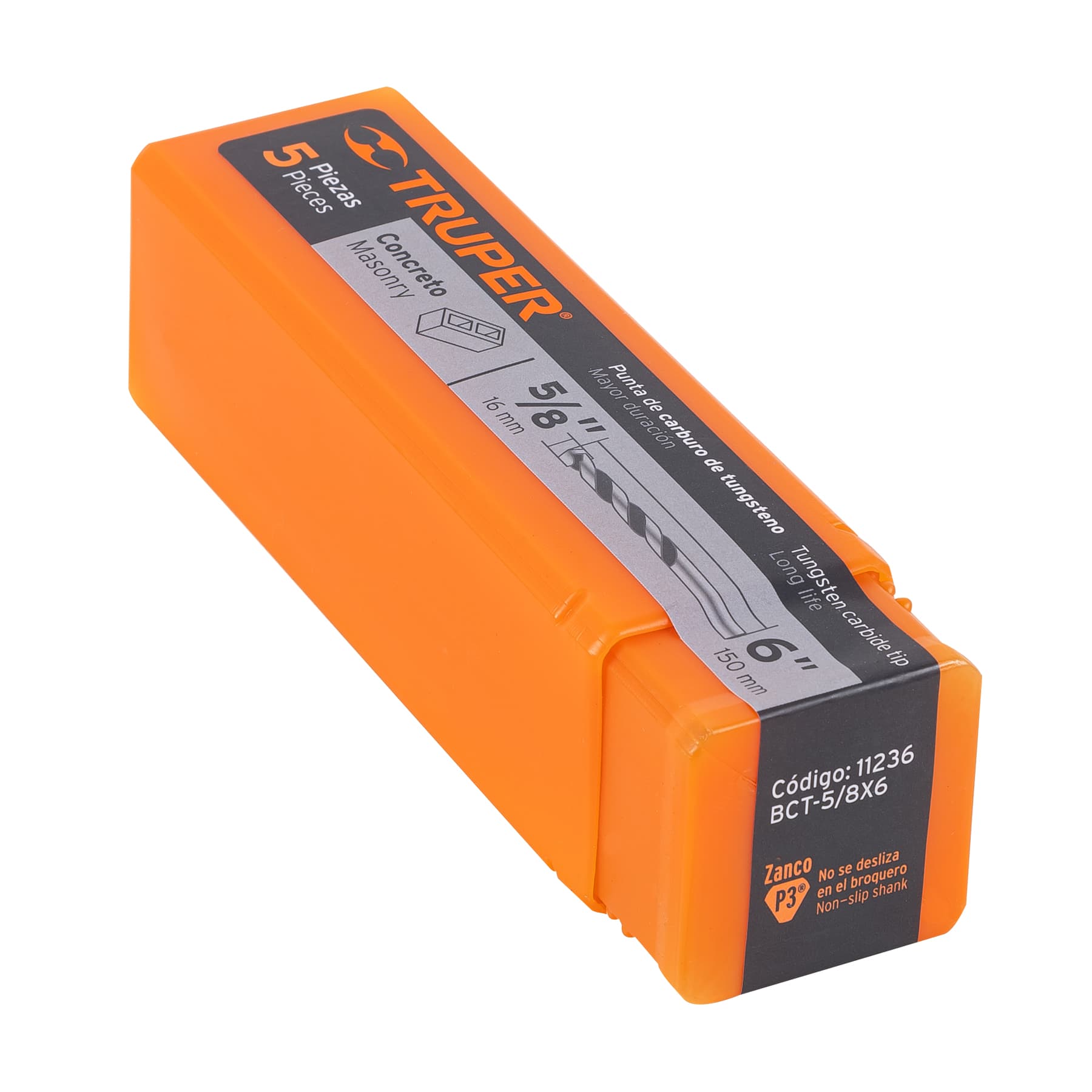 Broca para concreto de 5/8 x Truper 6"