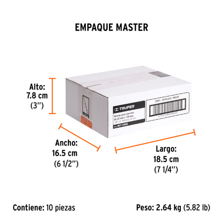Broca para concreto de 7/8 x Truper 6"
