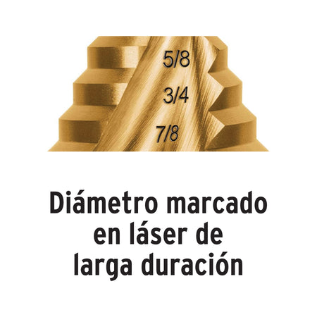 Broca escalonada titanio 12 escalones a Expert 7/16"