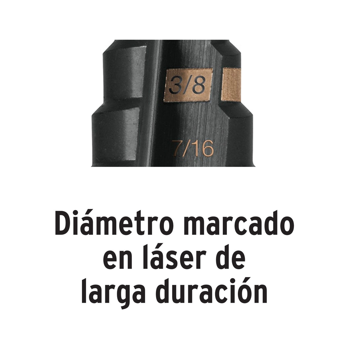 Broca escalonada oxido negro 12escalones 7/16 a 1-1/8Truper