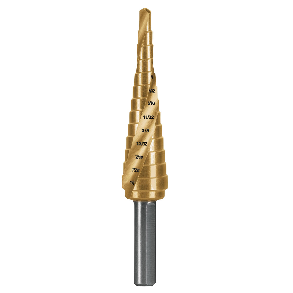 Broca escalonada titanio 13 escalones 1/8" a 1/2" Expert