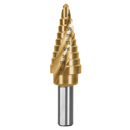 Broca escalonada titanio 9 escalones 1/4" a 3/4" Expert