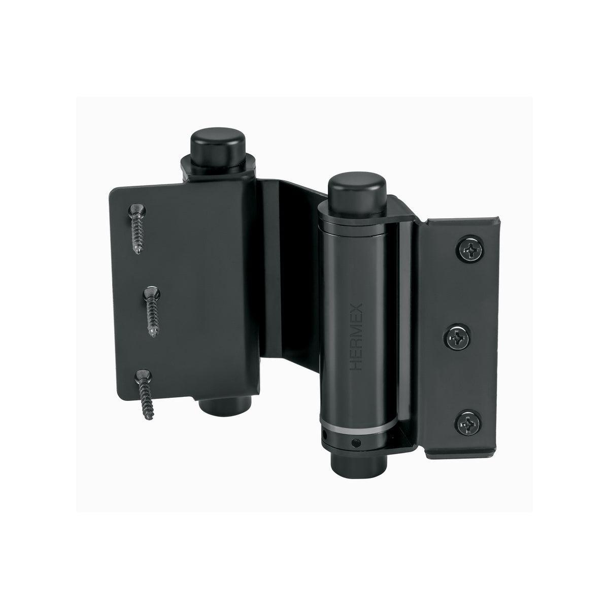 Bisagra de doble accion 3" acero negro HERMEX