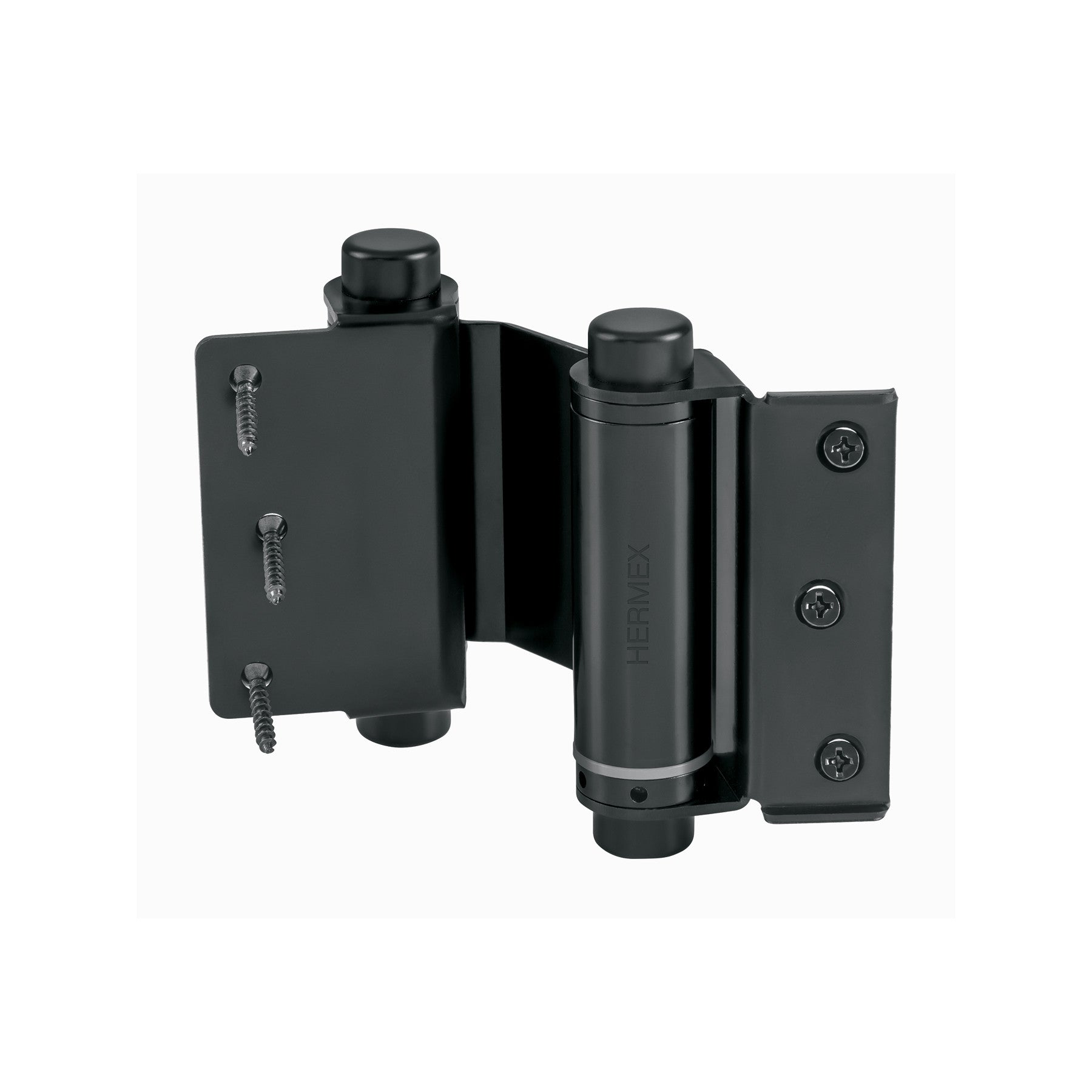 Bisagra de doble accion 3" acero negro HERMEX