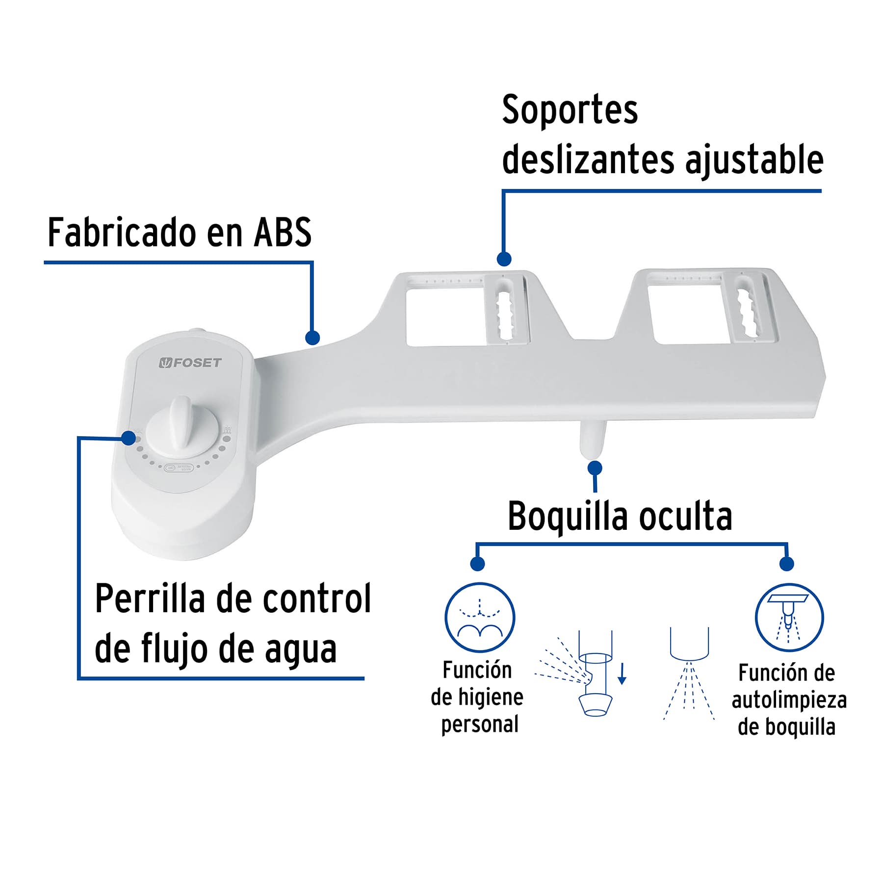 Bidet para WC de 2 piezas FOSET