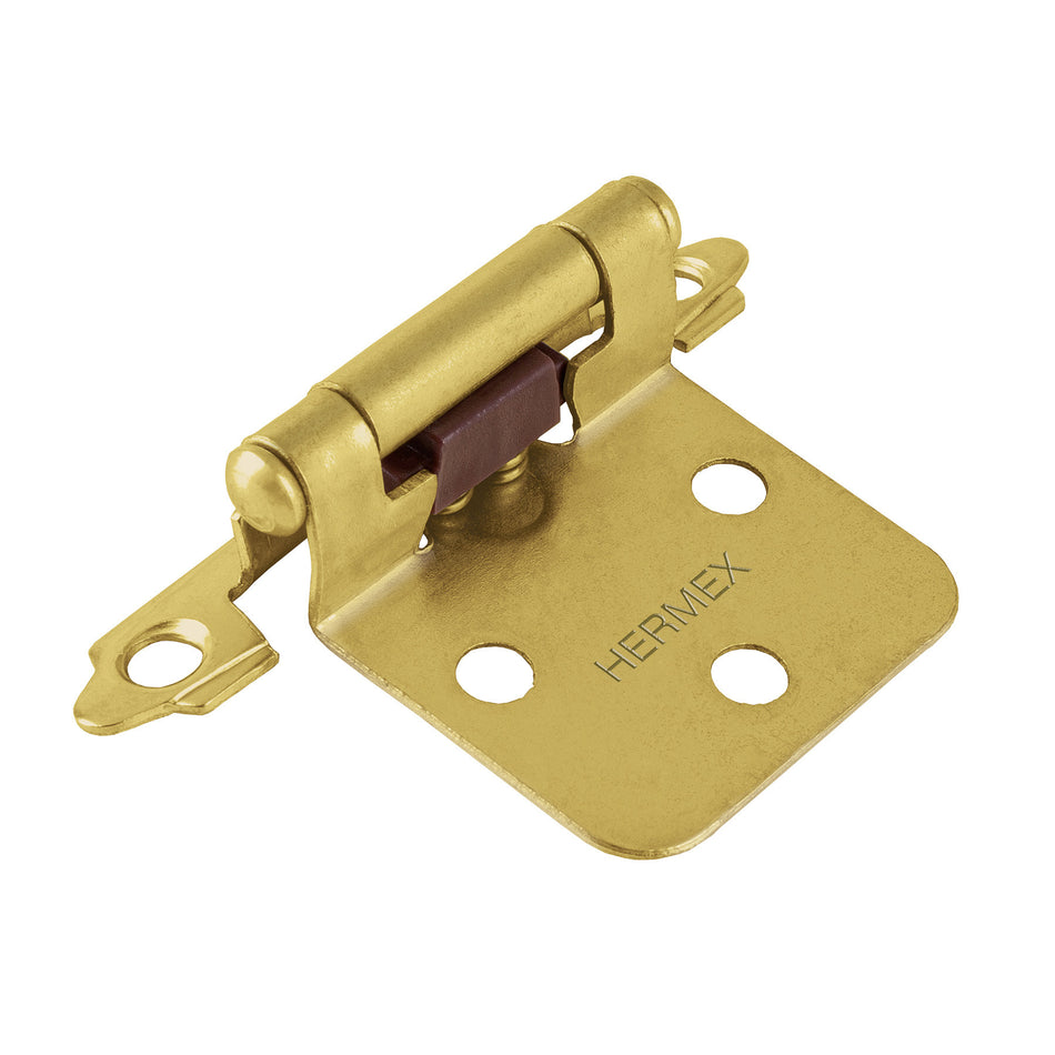 Bolsa con 2 bisagras parche de 7cm latonado HERMEX