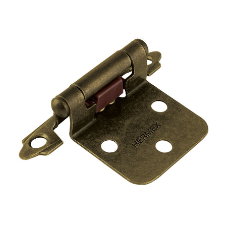 Bolsa con 2 bisagras parche de 7cm laton antiguo HERMEX