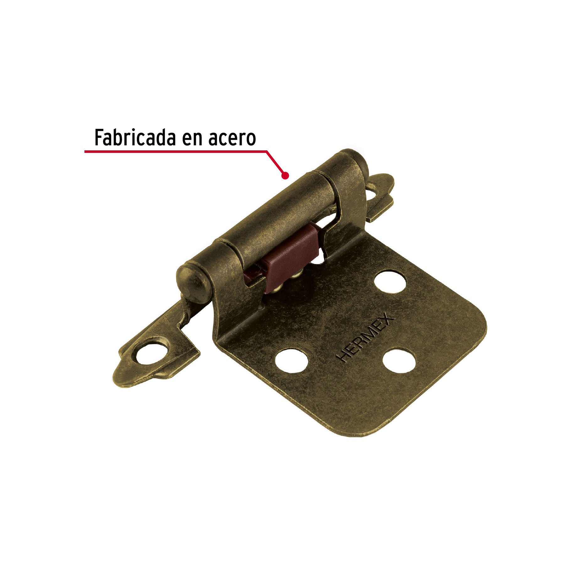 Bolsa con 2 bisagras parche de 7cm laton antiguo HERMEX