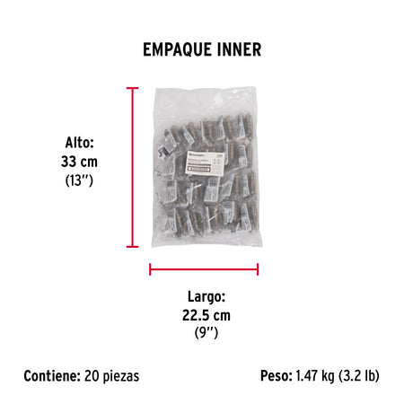 Bolsa con 2 bisagras parche de 7cm laton antiguo HERMEX
