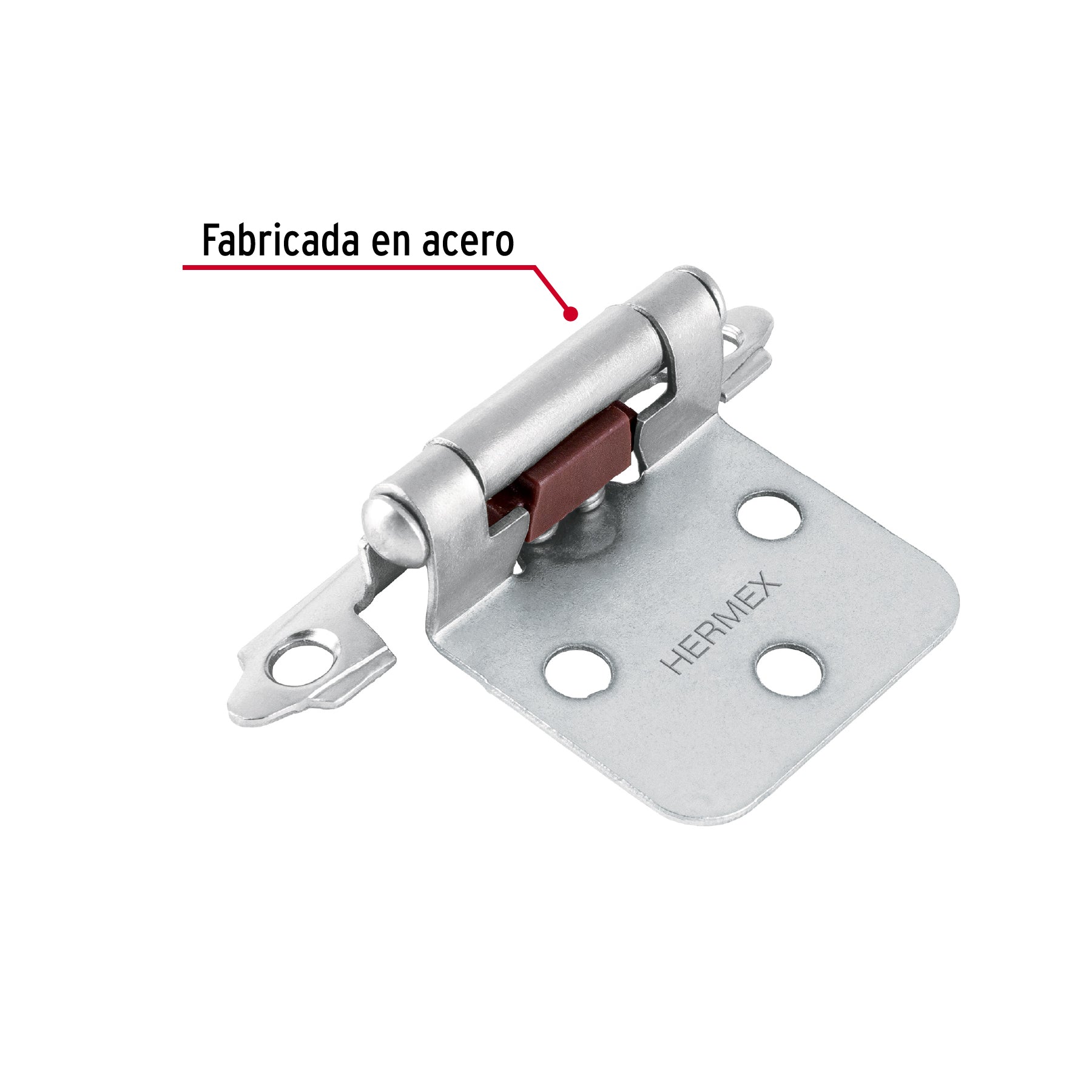Bolsa con 2 bisagras parche de 7cm niquelado HERMEX