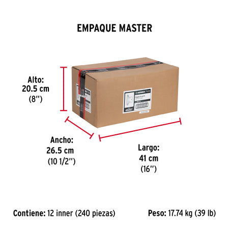 Bolsa con 2 bisagras parche de 7cm niquelado HERMEX