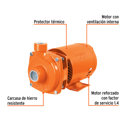 Bomba centrifuga para agua TRUPER EXPERT 1/2 HP