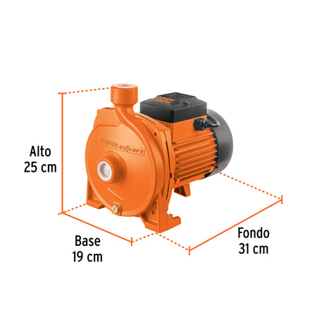 Bomba centrífuga para agua modelo europeo, 1/4 HP, Expert