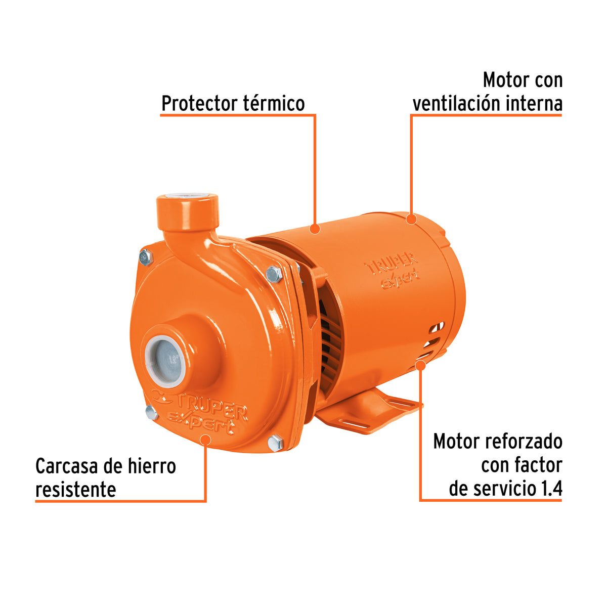 Bomba centrifuga para agua TRUPER EXPERT 1 HP