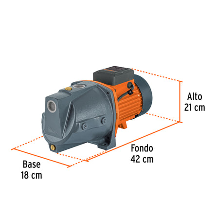 Bomba tipo jet cabezal de hierro TRUPER 1-1/2 HP