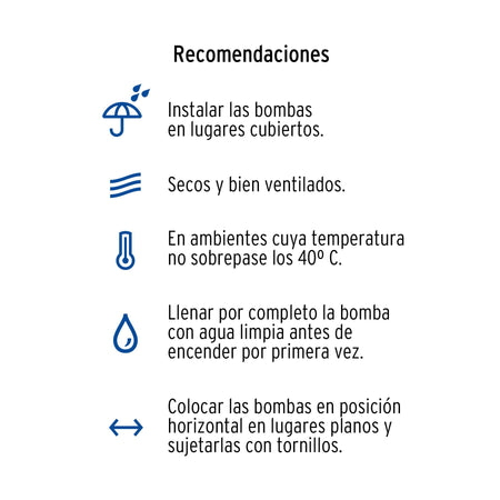 Bomba periférica 1/2HP, altura máx 30m, uso agrícola, FOSET