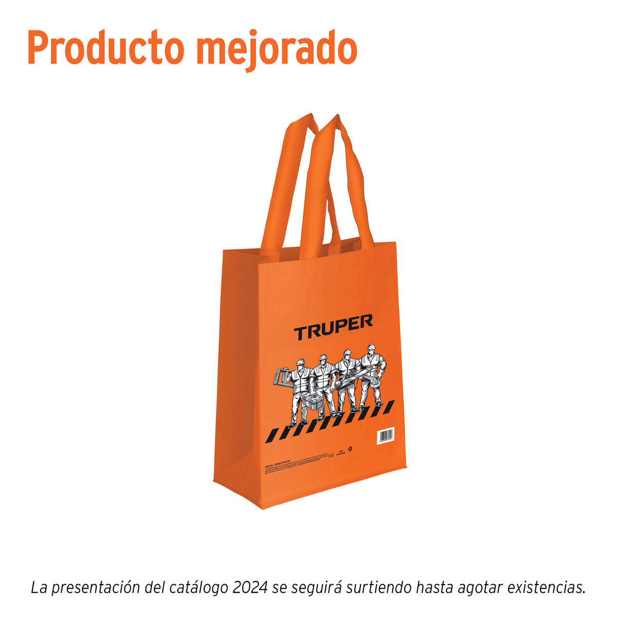 Bolsa ecologica naranja de 30 x 34 cm Truper 30 x 34 cm, naranja