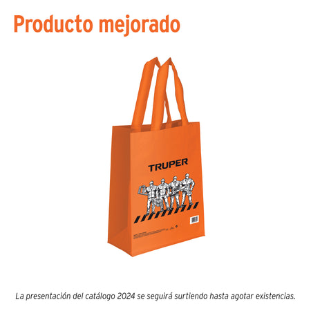 Bolsa ecologica naranja de 30 x 34 cm Truper 30 x 34 cm, naranja