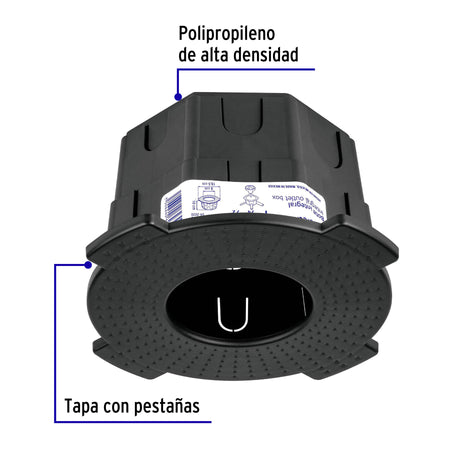 Bote integral de 10 cm, aro interno de 8 cm, Volteck 10 cm, 8 cm