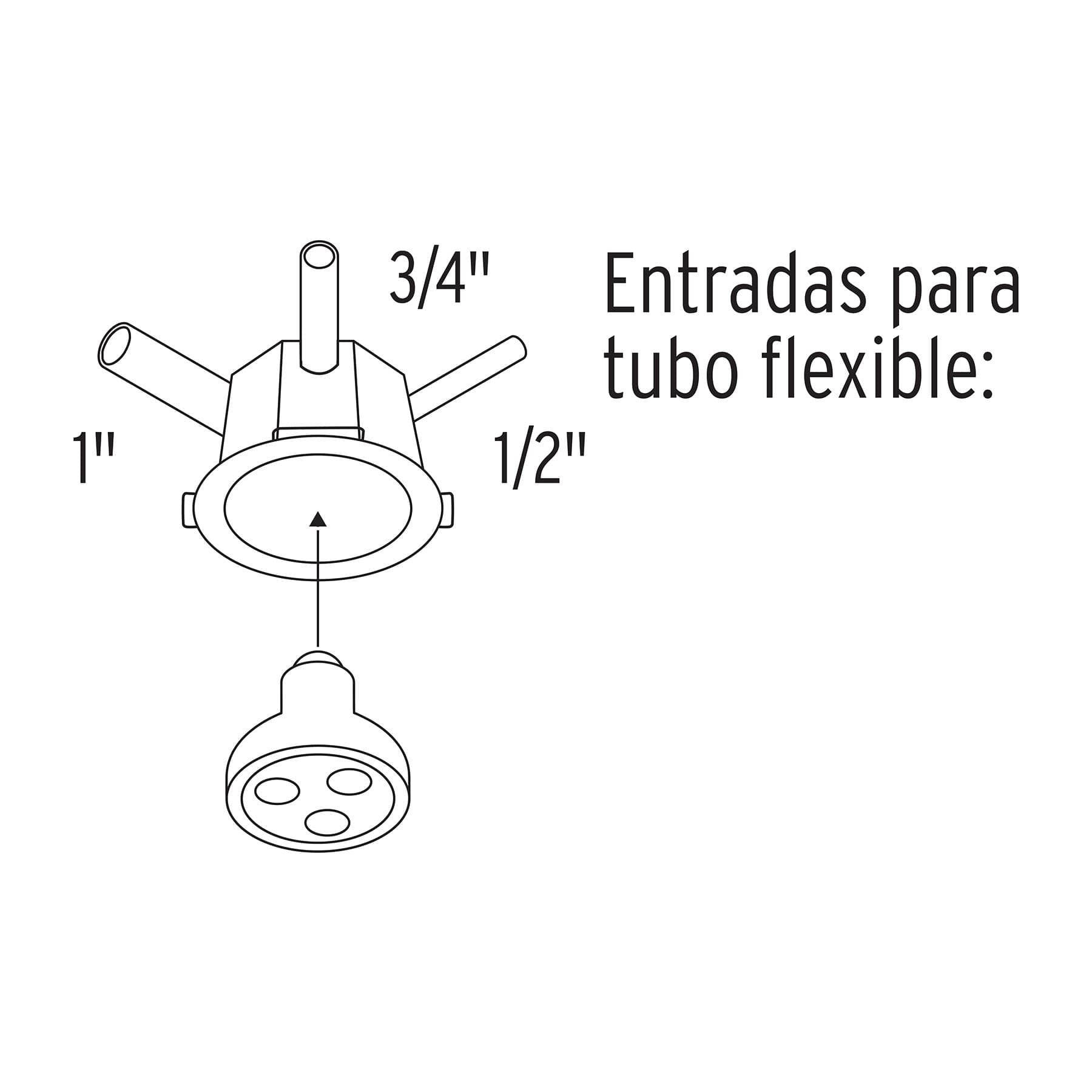 Bote integral de 10 cm, aro interno de 8 cm, Volteck 10 cm, 8 cm