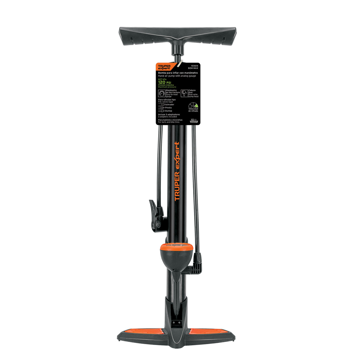 Bomba manual con manometro 120 PSI TRUPER EXPERT