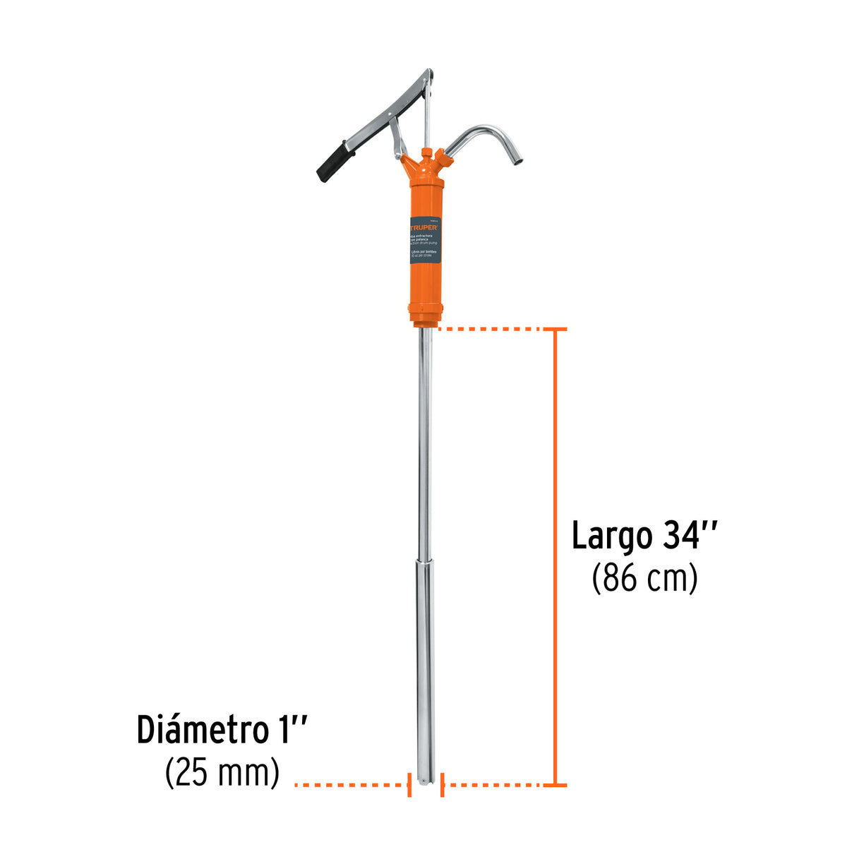 Bomba extractora de aceites con palanca Truper