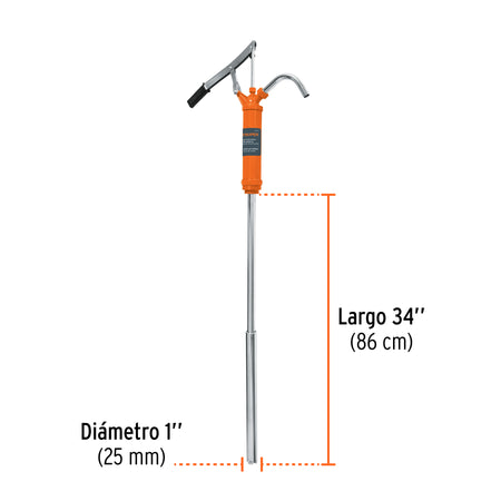 Bomba extractora de aceites con palanca Truper