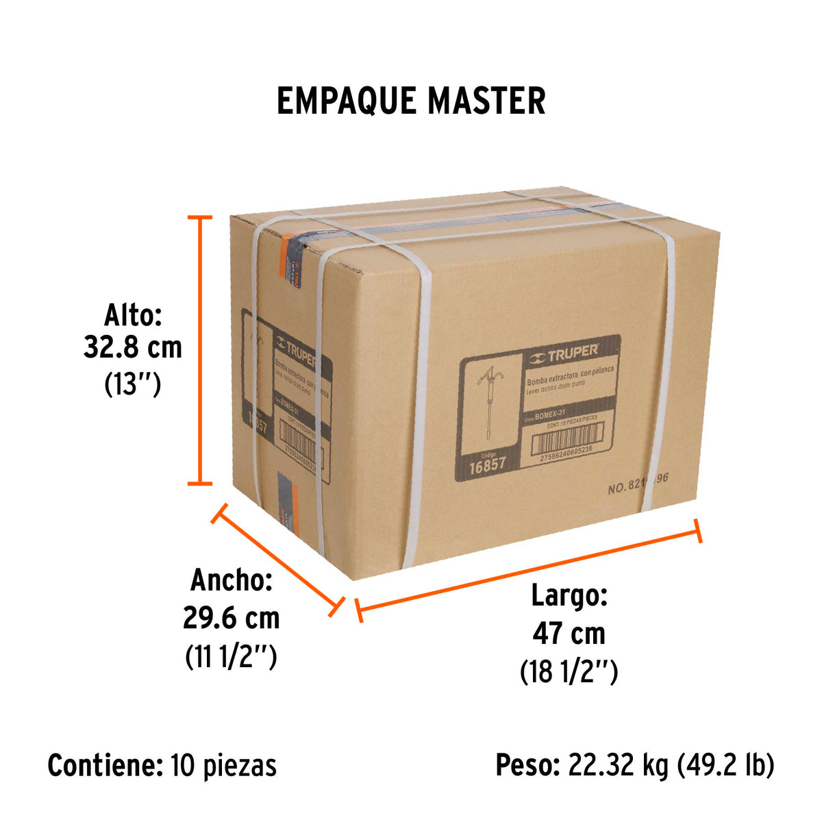 Bomba extractora de aceites con palanca Truper