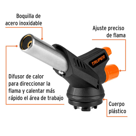 Boquilla plastica enc.electronico p/lata de gas 1/4 vuelta