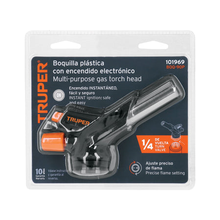 Boquilla plastica enc.electronico p/lata de gas 1/4 vuelta