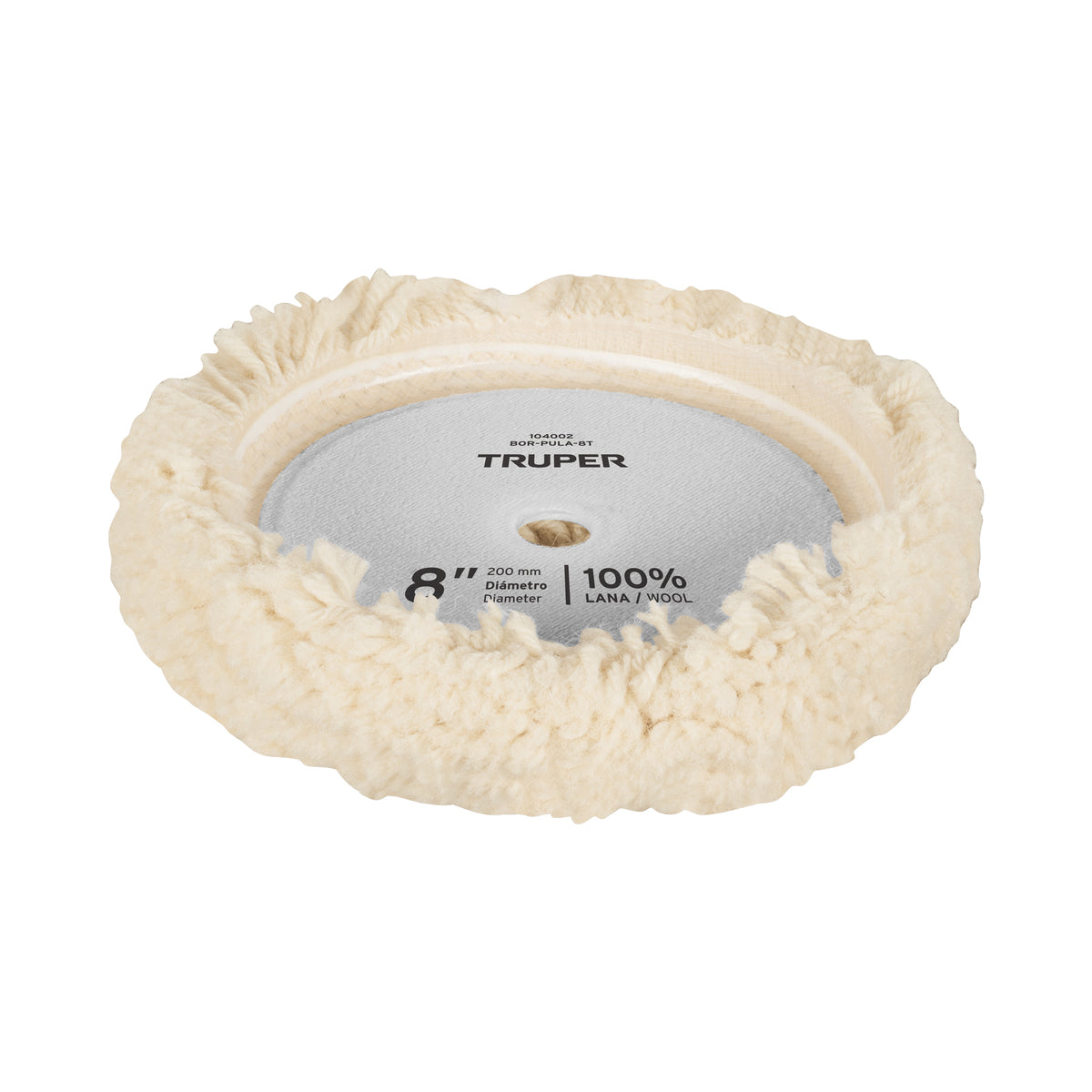 Borla para pulir lana trenzada de hook and loop TRUPER 8"