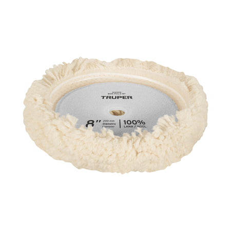 Borla para pulir lana trenzada de hook and loop TRUPER 8"