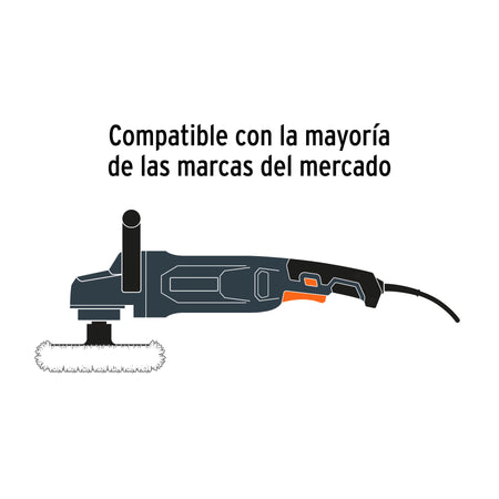 Borla para pulir lana trenzada de hook and loop TRUPER 8"