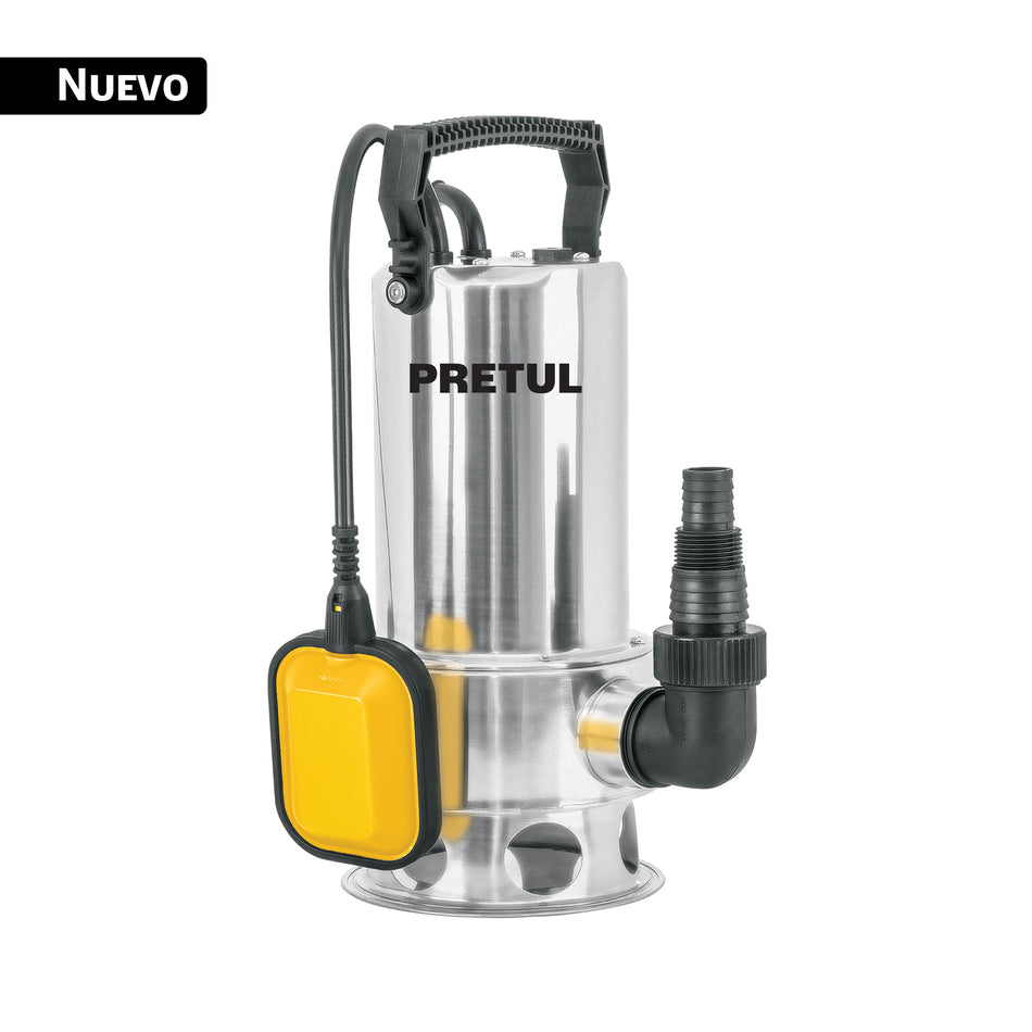 Bomba sumergible de acero inoxidable para agua sucia 1-1/2 HP Pretul