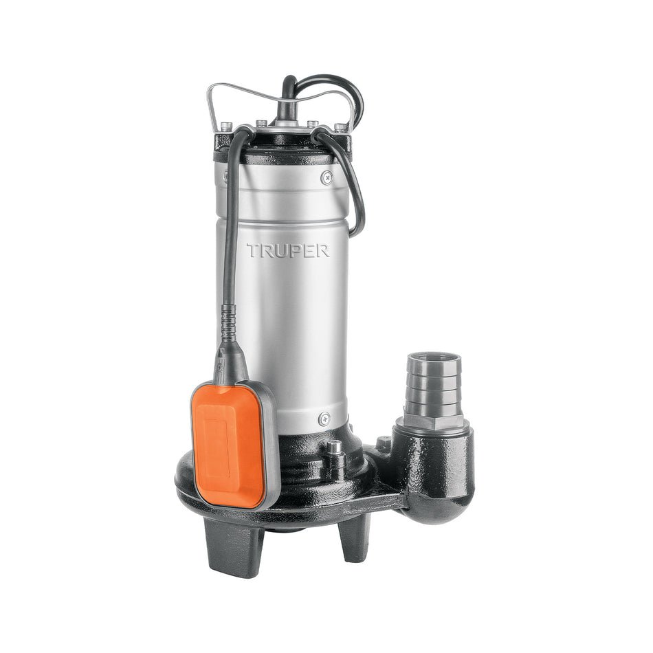 Bomba sumergible 1 HP acero inox/hierro para agua sucia