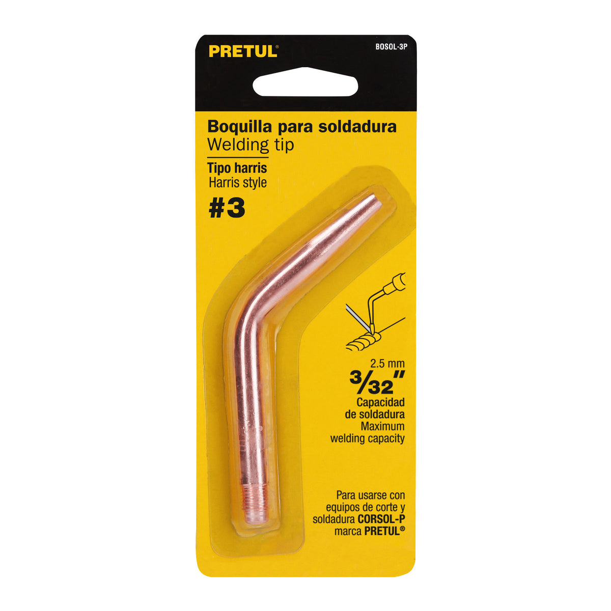 Boquilla #3 para soldar con acetileno PRETUL